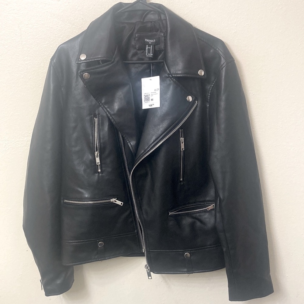 Leather bikers jacket good condition